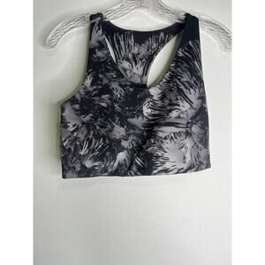 Zella Workout Athletic Activewear Sports Bra Medium Black Pattern